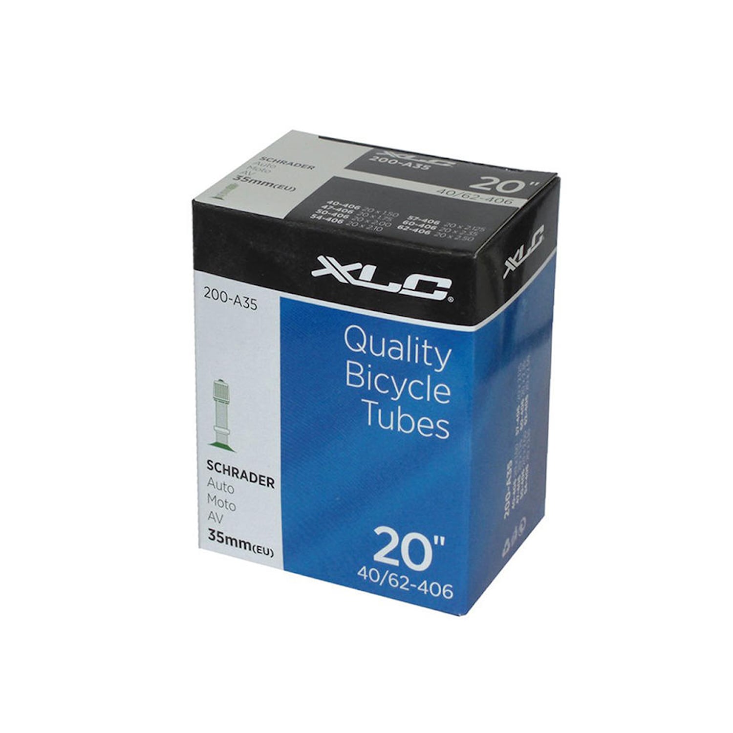 XLC Slang VT-A20 20 x 1,5 - 2,5 (40-62x406) 35 mm Bilventil Cykeldelar - Däck & slangar - SlangarCykeldelar Däck & slangar Slangar