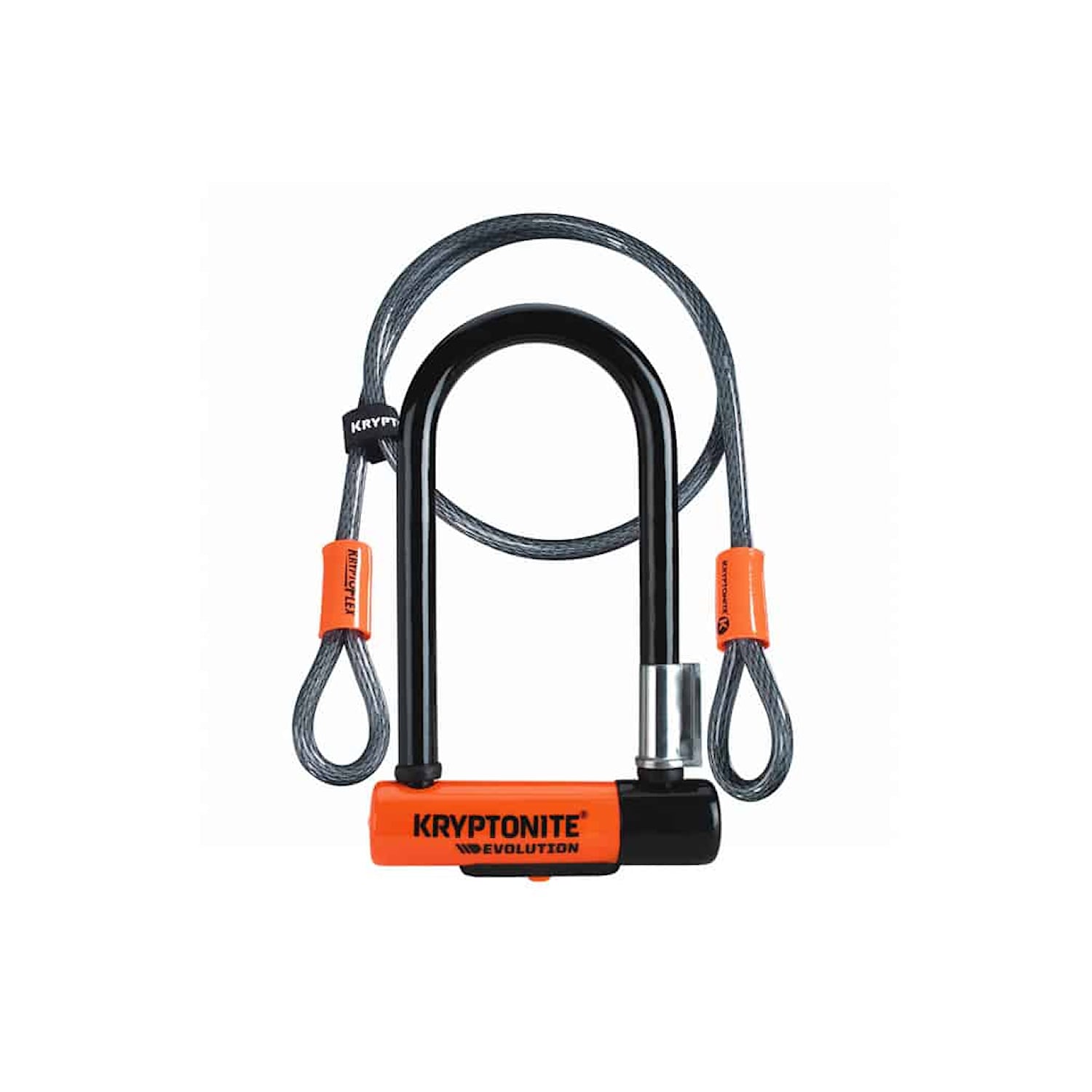 Kryptonite Evo Mini 7 Bygellås med kabel Svart Cykeltillbehör - Lås & säkerhet - BygellåsCykeltillbehör Lås & säkerhet Bygellås