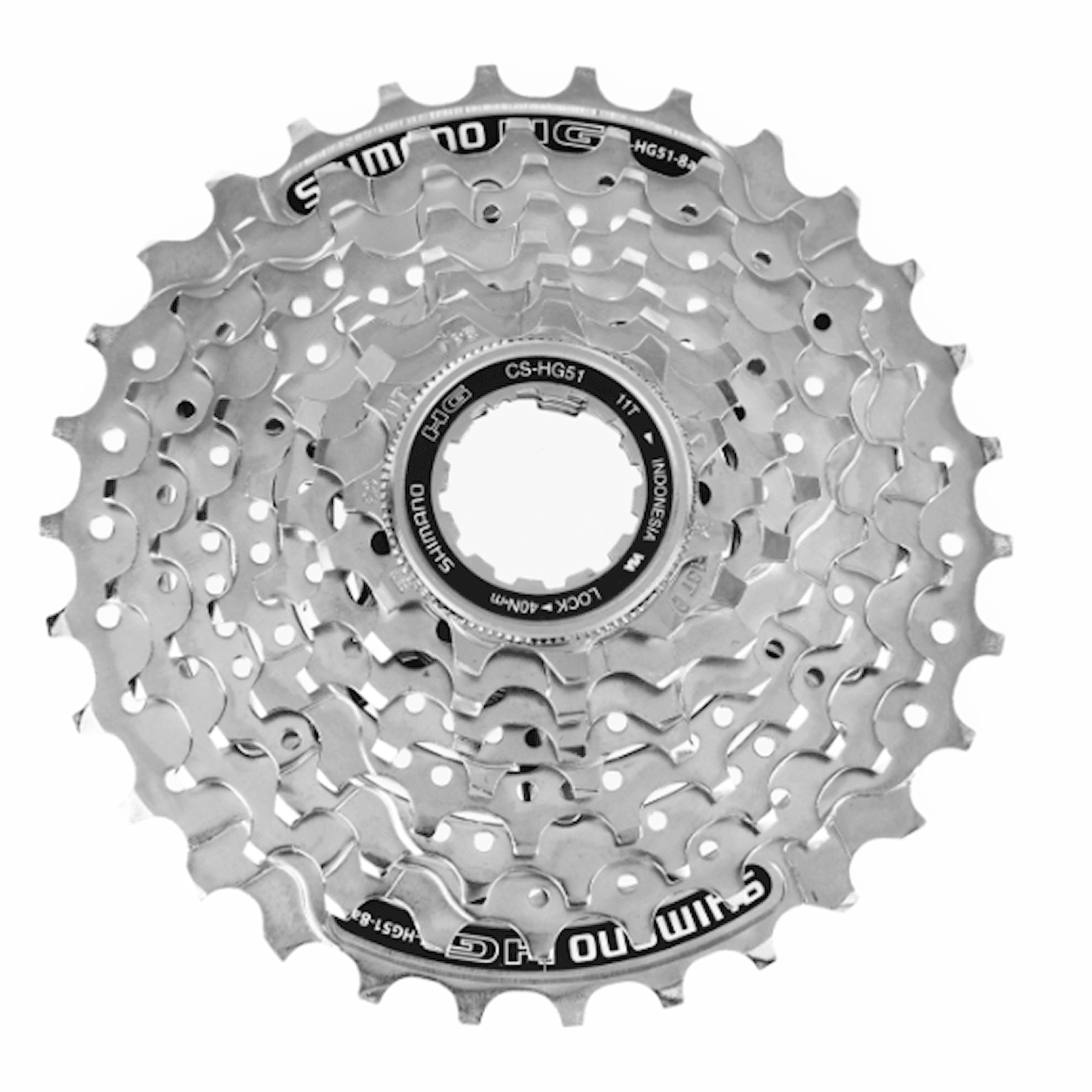Shimano Kassett CS-HG51 Alivio 8-vxl 11-30T Silver Cykeldelar - Kassetter & bakdrev - KassetterCykeldelar Kassetter & bakdrev Kassetter