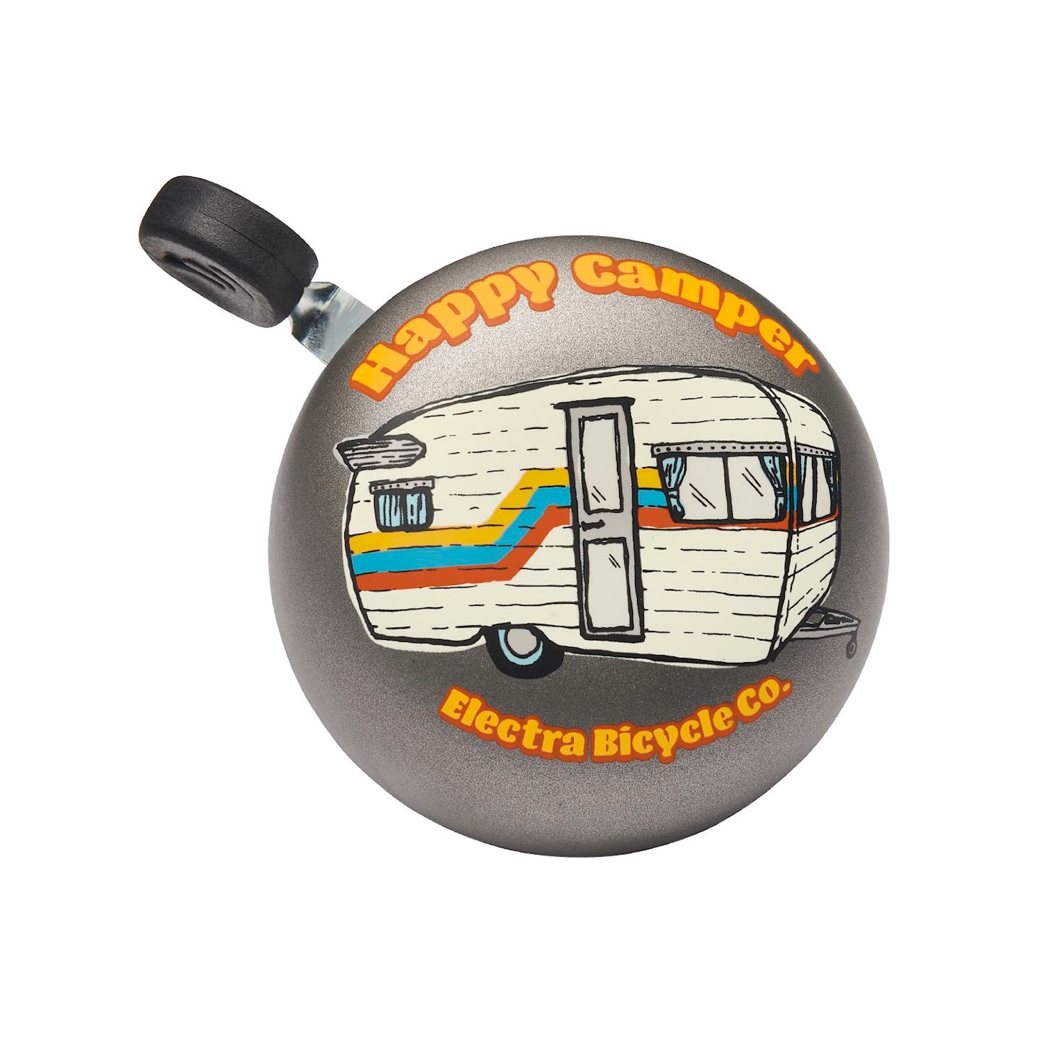 Electra Happy Camper Small Ding-Dong Ringklocka Silver Cykeltillbehör - RingklockorCykeltillbehör Ringklockor
