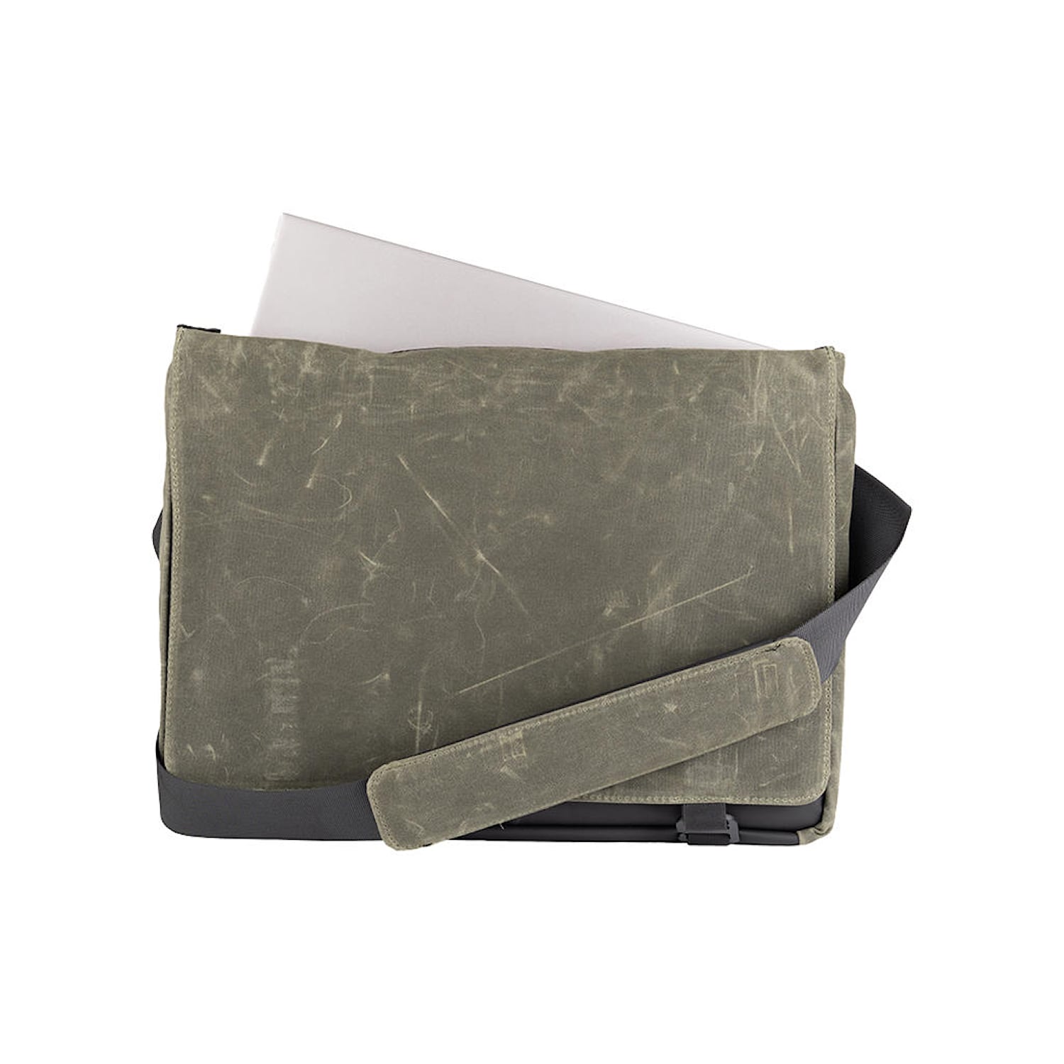 Atran Velo Metro Messenger Bag AVS Canvas Green Grön Cykeltillbehör - Cykelväskor - PakethållarväskorCykeltillbehör Cykelväskor Pakethållarväskor