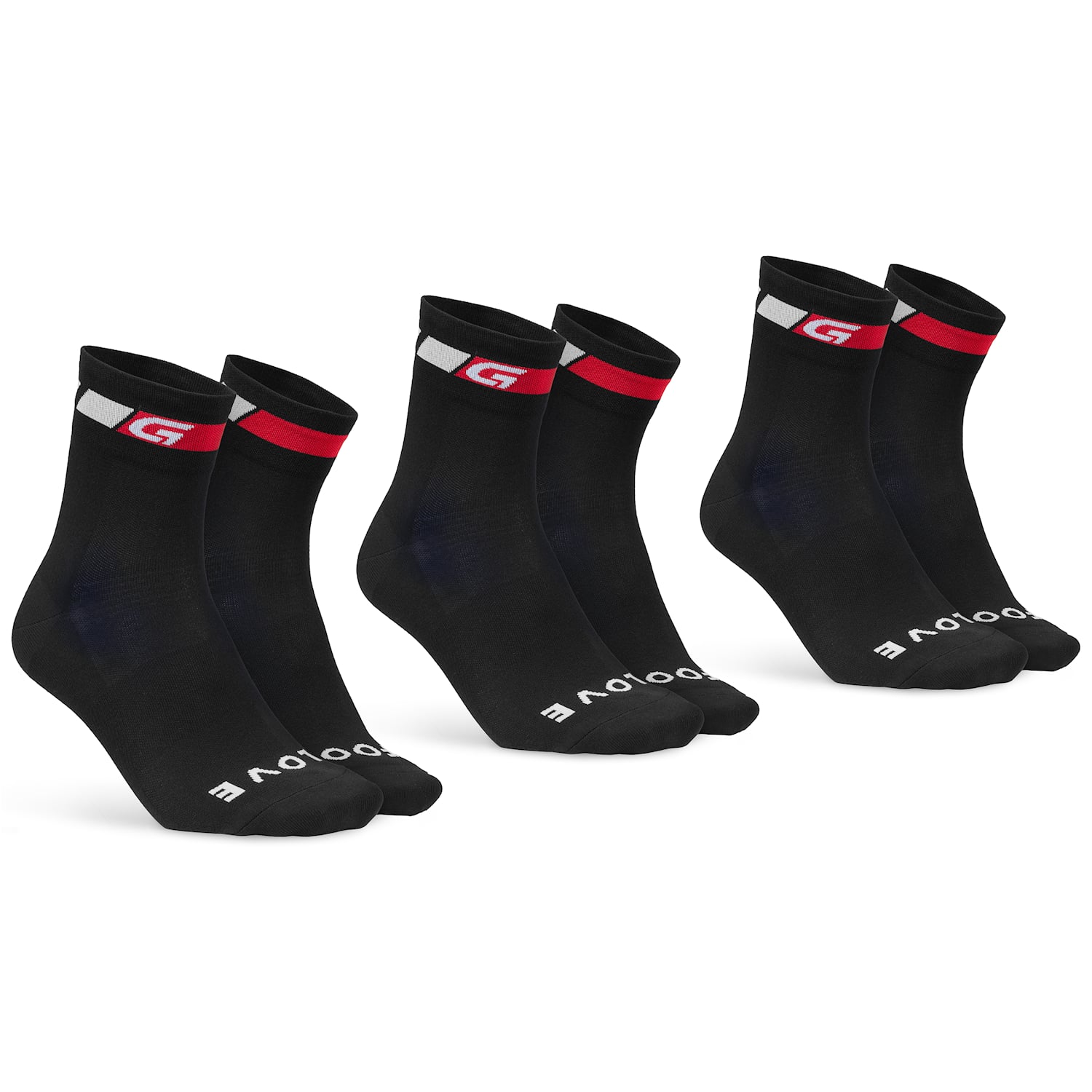 GripGrab Classic Regular Cut Strumpor Sommar 3-Pack L (44-47) Svart Kläder - StrumporKläder Strumpor