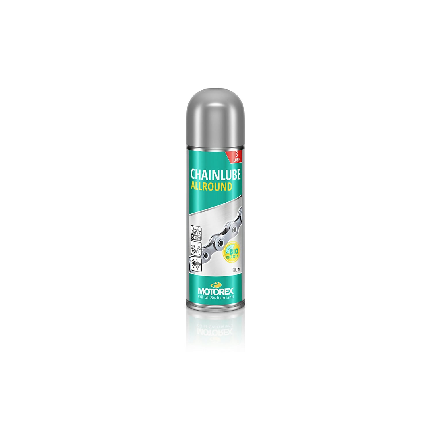 Motorex Chainlube Allround Kedjeolja Spray 300 ml Silver Cykeltillbehör - Cykelvård - KedjeoljaCykeltillbehör Cykelvård Kedjeolja