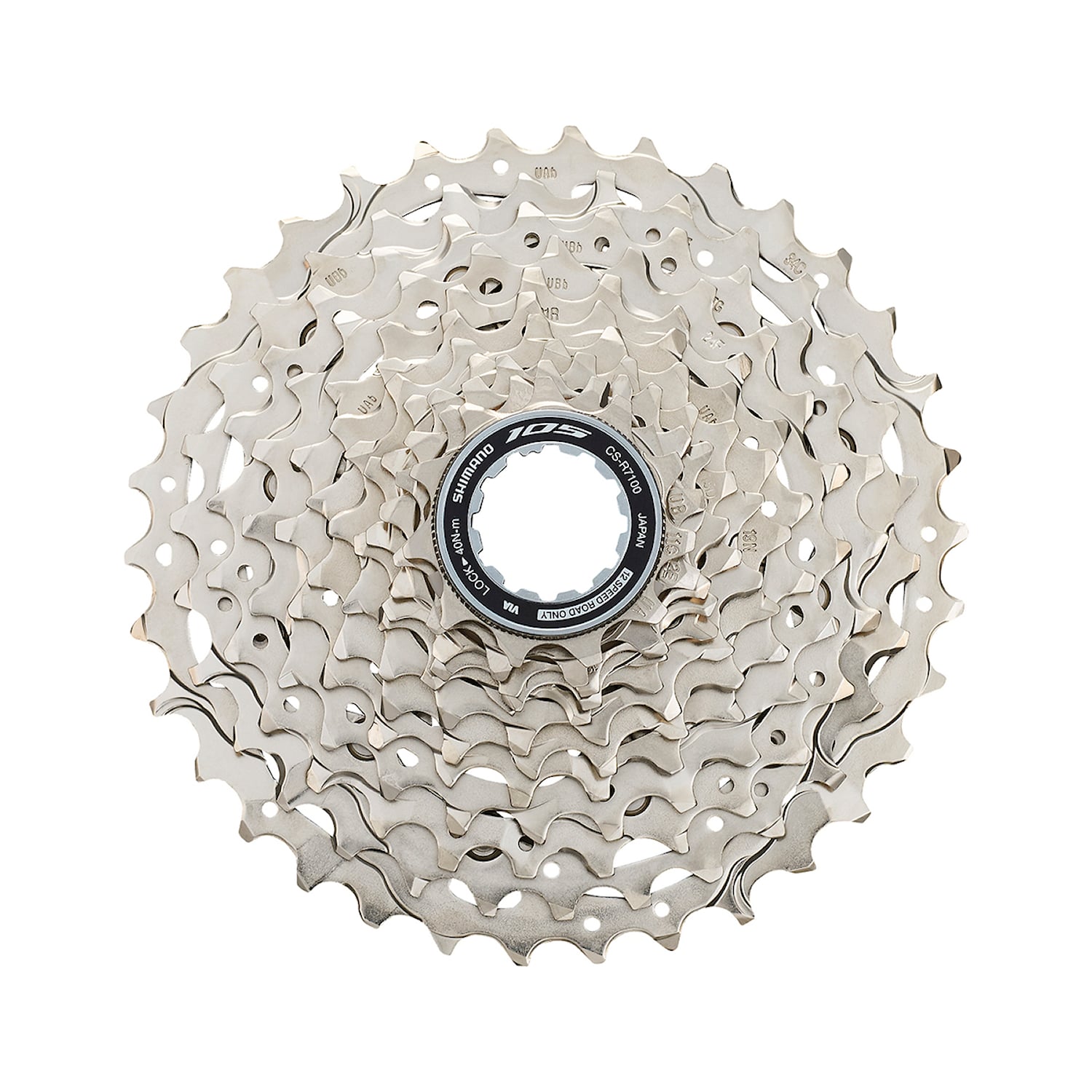 Shimano Kassett CS-R7101 105 12-vxl 11-34T Silver Cykeldelar - Kassetter & bakdrev - KassetterCykeldelar Kassetter & bakdrev Kassetter