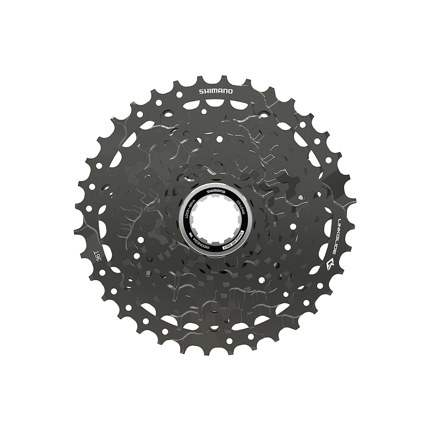 Shimano Kassett CS-LG400-9 Linkglide 9-vxl 11-36T Cykeldelar - Kassetter & bakdrev - KassetterCykeldelar Kassetter & bakdrev Kassetter