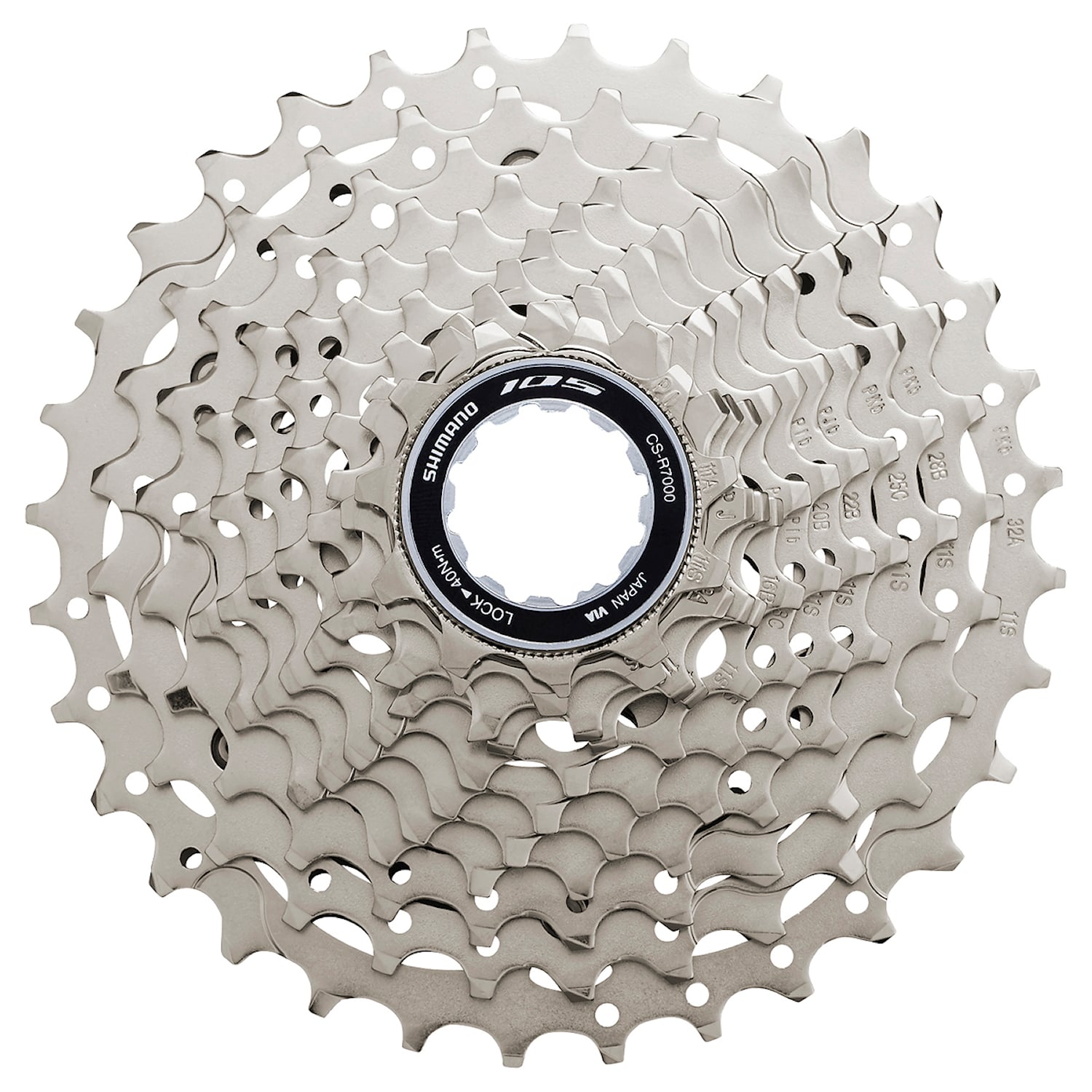 Shimano Kassett CS-R7000 105 11-vxl 11-32T Silver Cykeldelar - Kassetter & bakdrev - KassetterCykeldelar Kassetter & bakdrev Kassetter