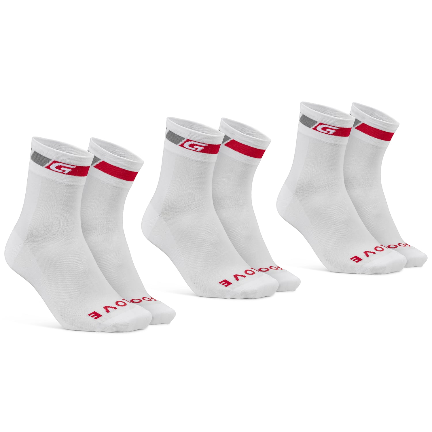 GripGrab Classic Regular Cut Strumpor Sommar 3-Pack L (44-47) Vit Kläder - StrumporKläder Strumpor