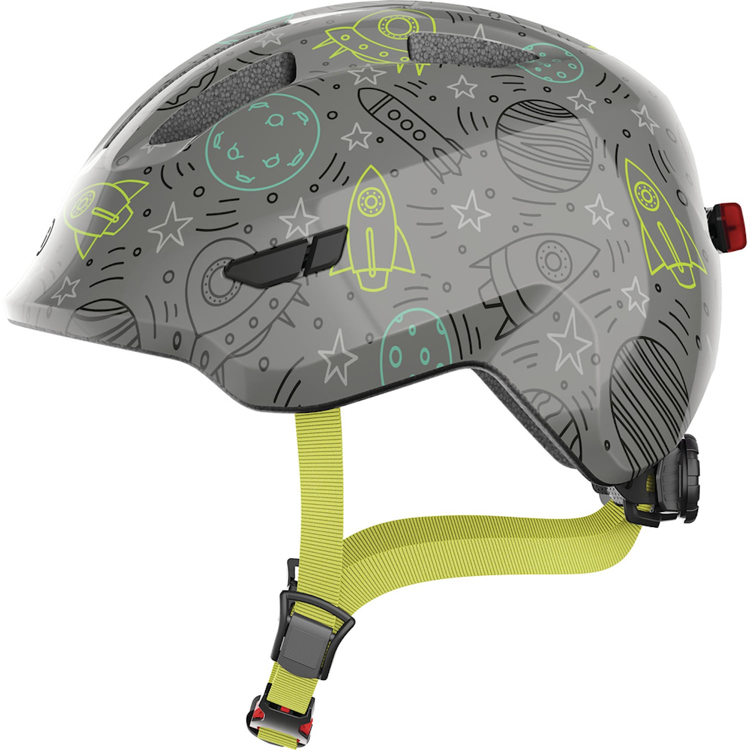 Abus Hjälm Smiley 3.0 LED S (45-50 cm) Grå Cykeltillbehör - Hjälmar - JuniorCykeltillbehör Hjälmar Junior
