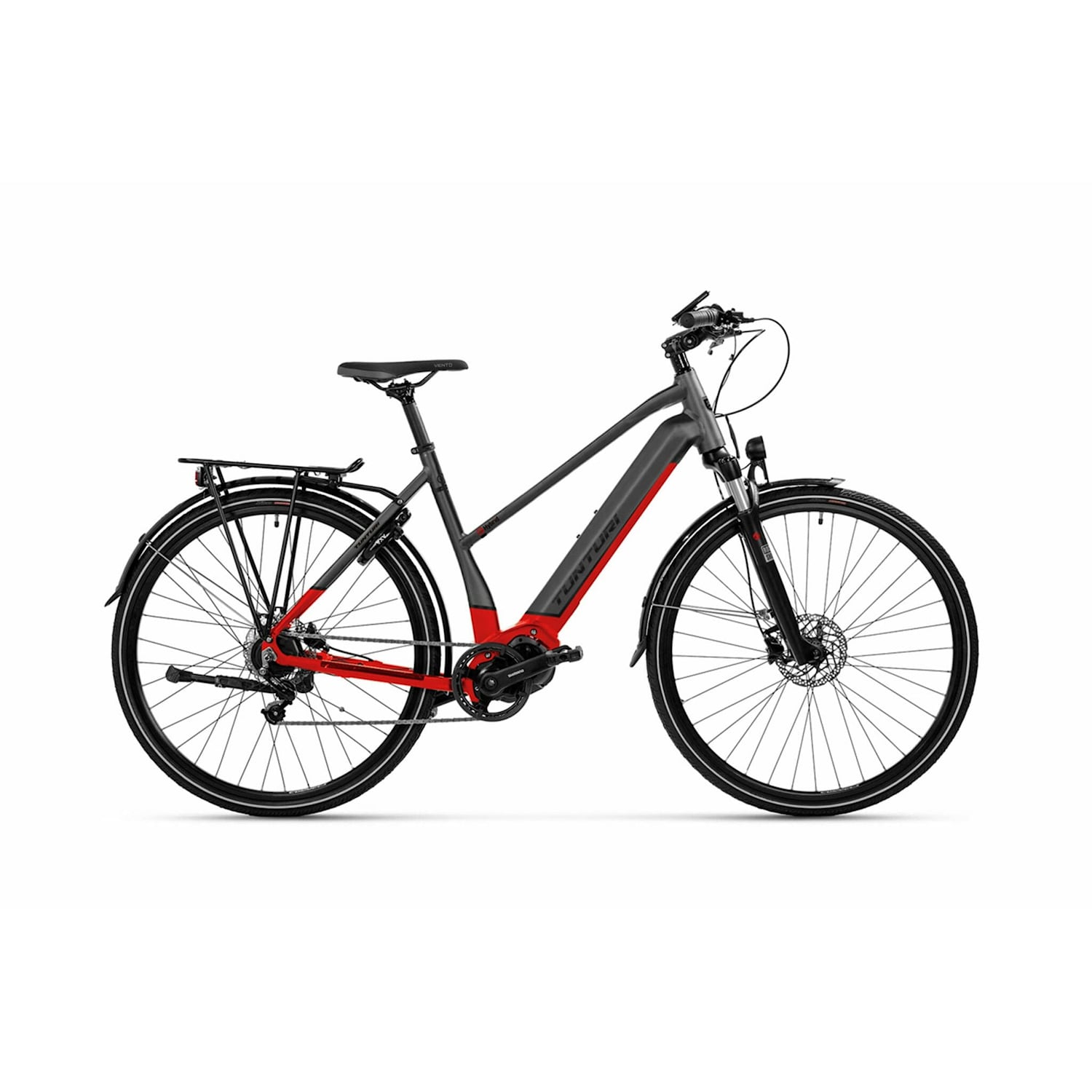 Tunturi eHybrid Di2 Dam 504Wh 48 cm Grå Elcykel