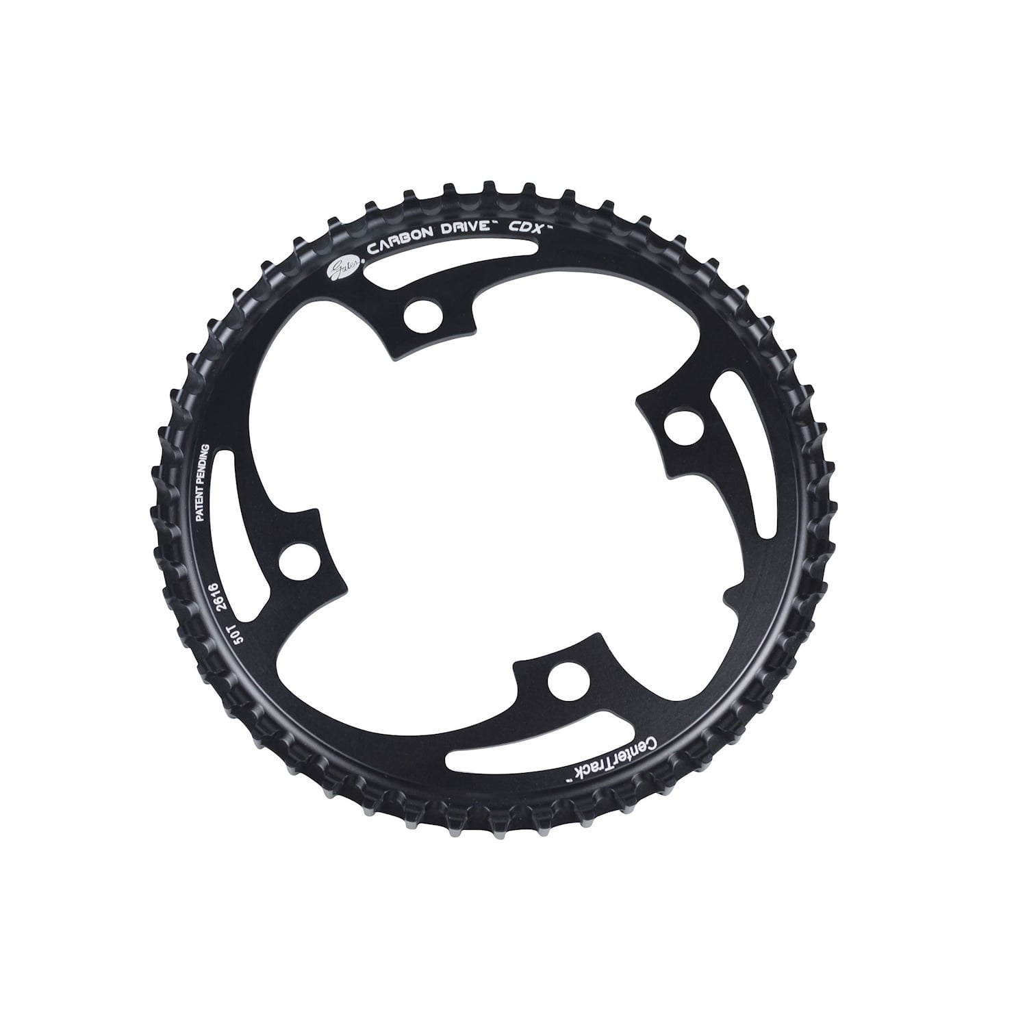 Chainring Gates CDX 50T 104BCD 4-Bolt Belt Drive Black Cykeldelar