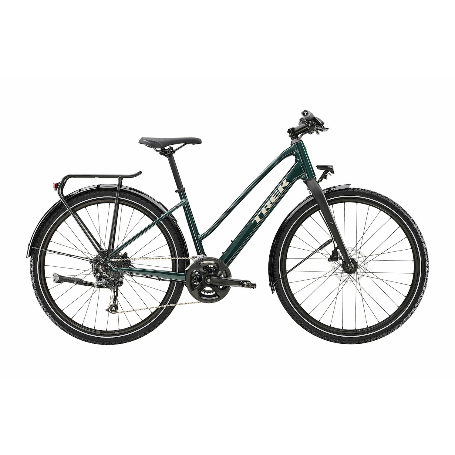 Trek Dual Sport 2 EQ Stagger Gen 5 L Grön Cykel - Hybrid CykelCykel Hybrid Cykel
