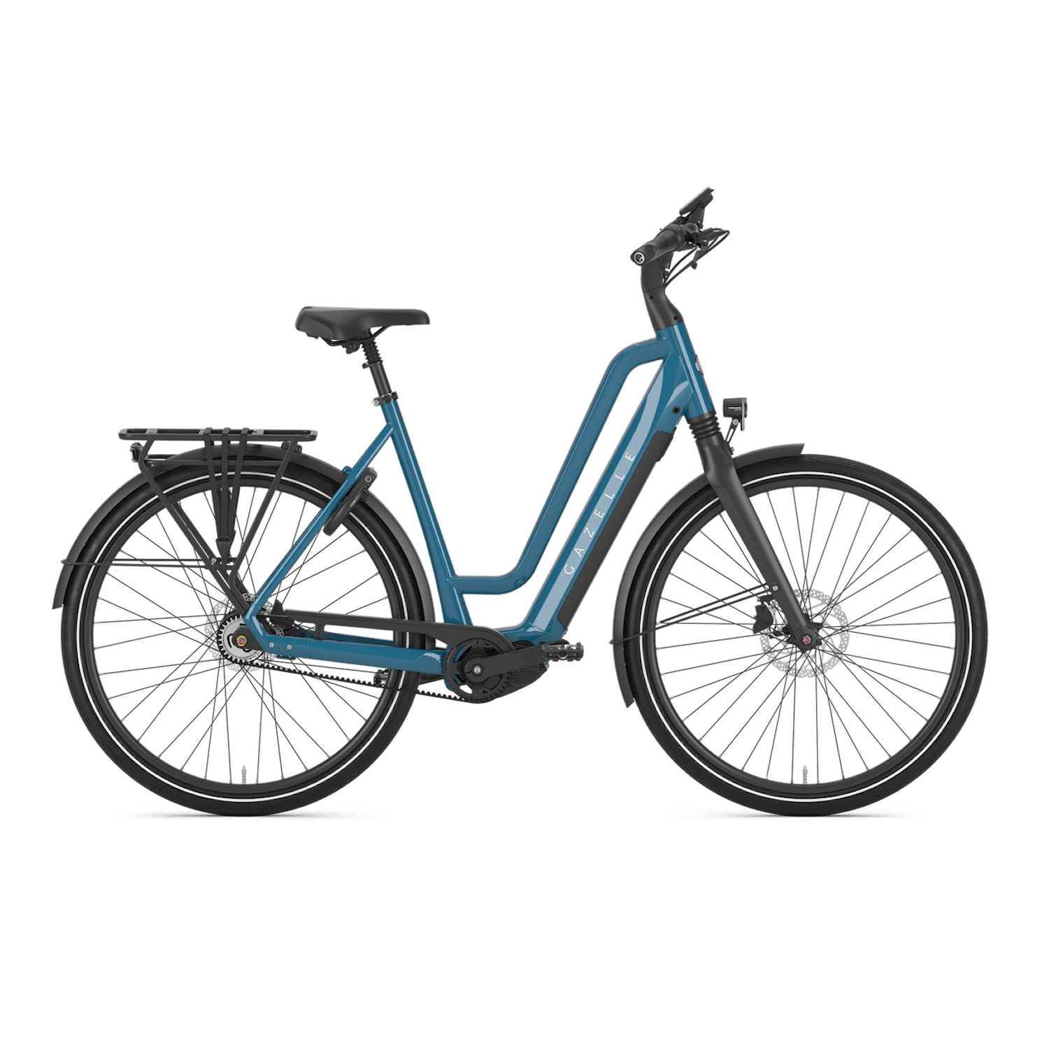 Gazelle Chamonix C5 Belt Low-Step 504Wh M (53 cm) Blå Elcykel - Hybrid ElcykelElcykel Hybrid Elcykel