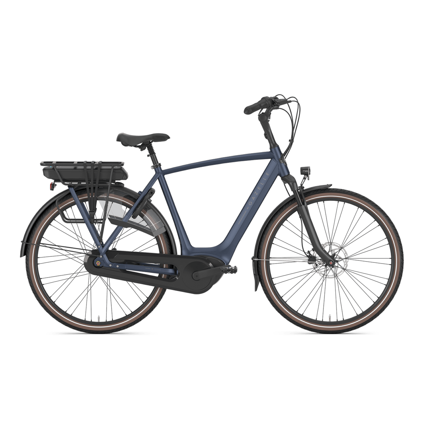Gazelle Orange C8 High-Step 400Wh L (57 cm) Blå Elcykel - Hybrid ElcykelElcykel Hybrid Elcykel